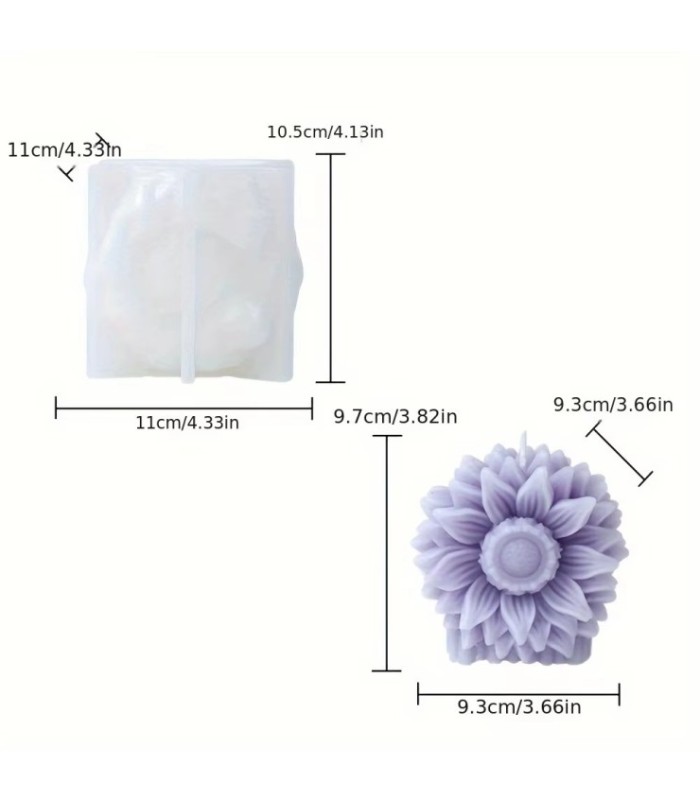 Molde de silicona girasol 10.5x11cm