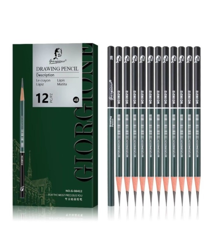 Set de lapices para dibujo giorgione 12pcs