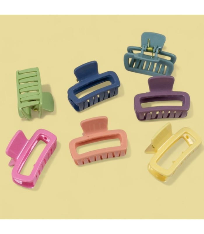 SET DE PINZAS CABELLO RECTANGULAR 4CM 12PCS