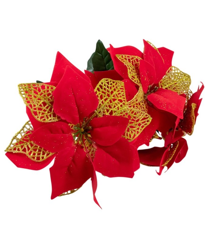 RAMO ARTIFICIAL FLOR  FEDERAL 5CABEZA CON PURPURIN