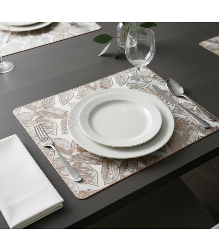 Individual relieve de hoja 45x30cm