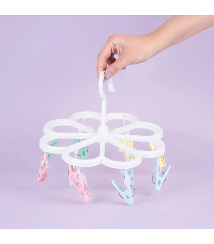 TENDEDERO DE PLASTICO 12PINZAS 28CM