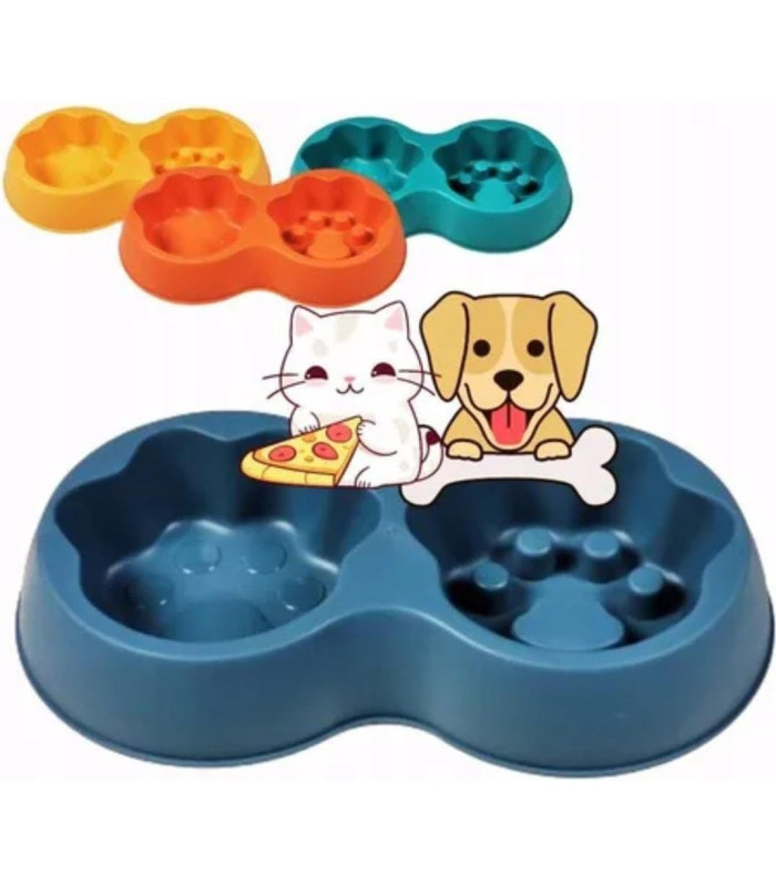 Plato para perro 2 compartimento  31x17x5cm