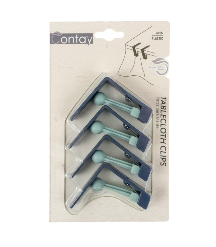 SET DE PINZAS SUJETA MANTEL 4PCS