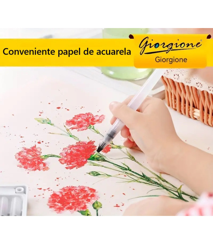 Hoja acuarela 21x12cm 8pc GIORGIONE