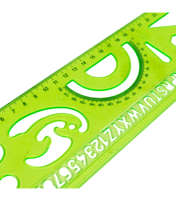 Set de regla y figuras geometricas