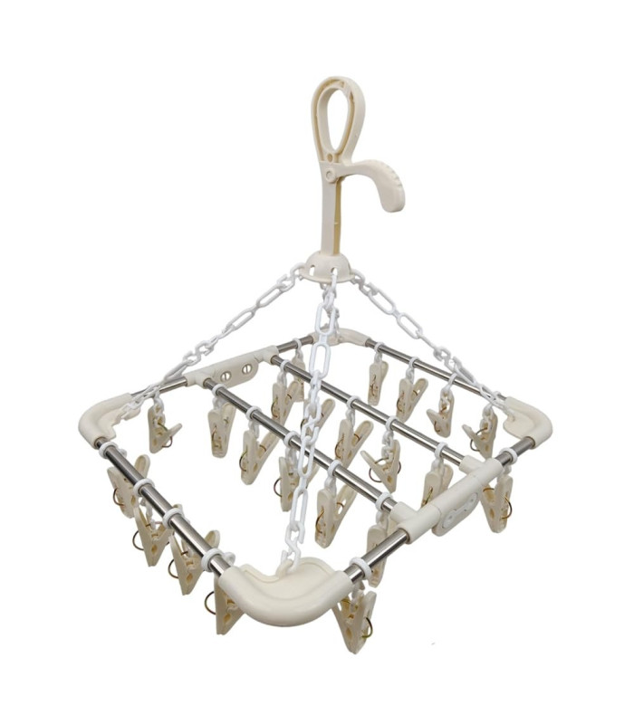 TENDEDERO DE METAL CUDRADO 20PINZAS