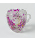 Taza doble vidrio con flor 250ml