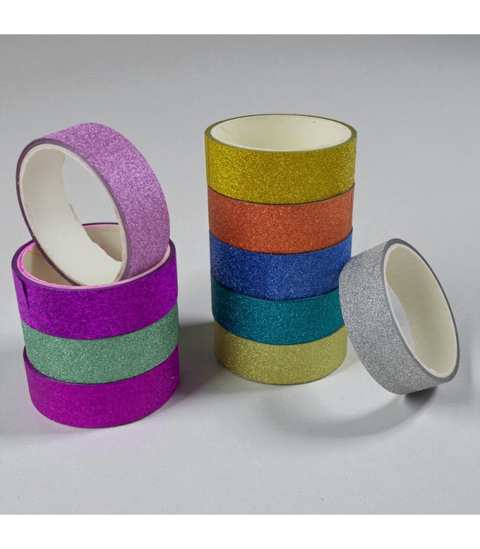 Cinta adhesiva liso decorativa 10PC