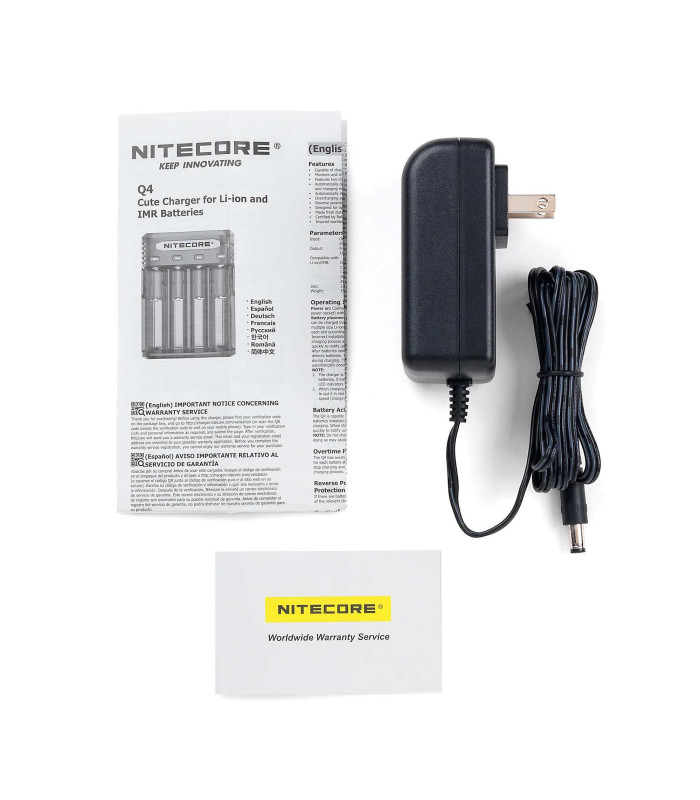 NITECORE INTELLICHARGER Q4 US PLUG CHARGER CLEAR