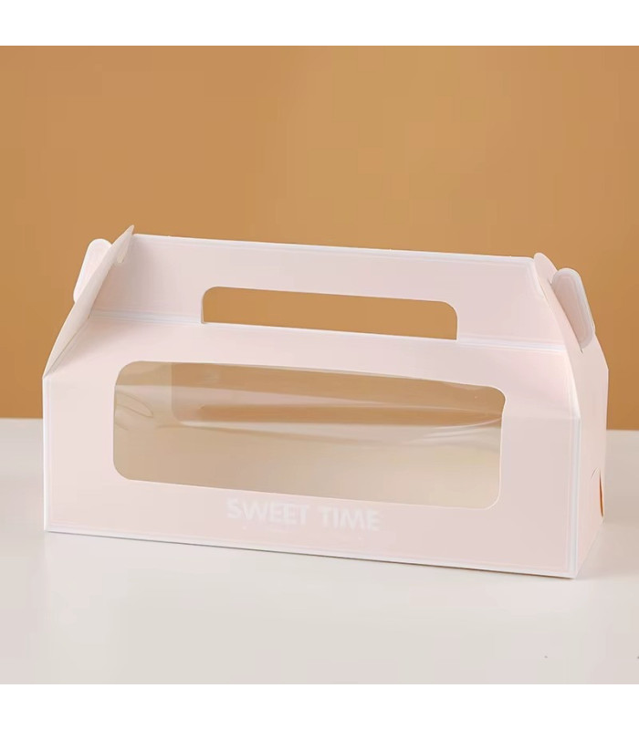 CAJA P/ POSTRE BLANCO 27x9CM