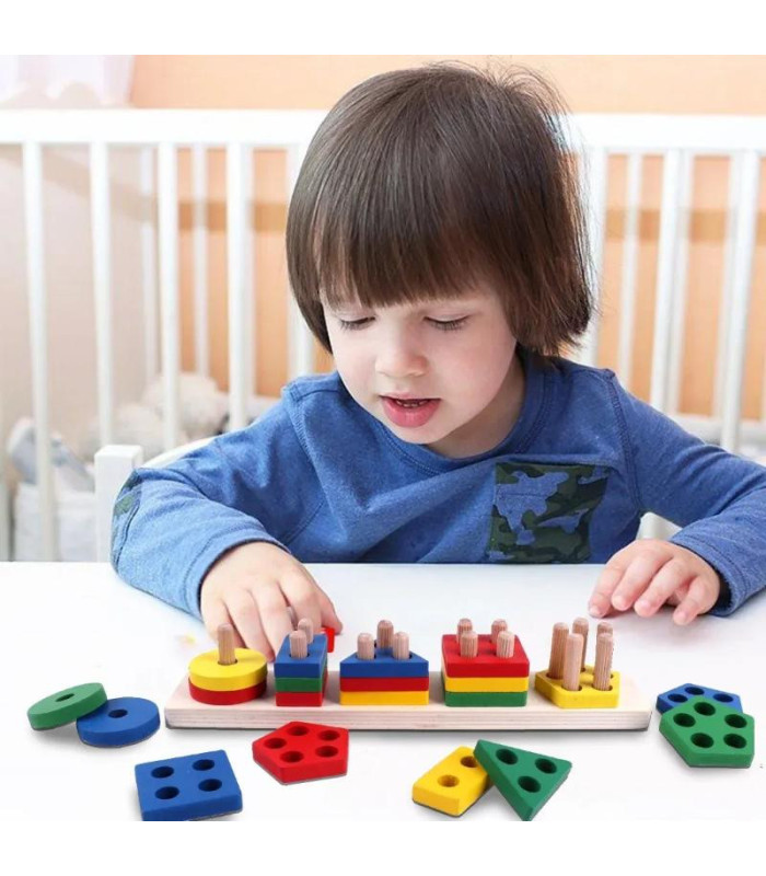 JUEGO DIDACTICO MADERA P/ ENCASTRE