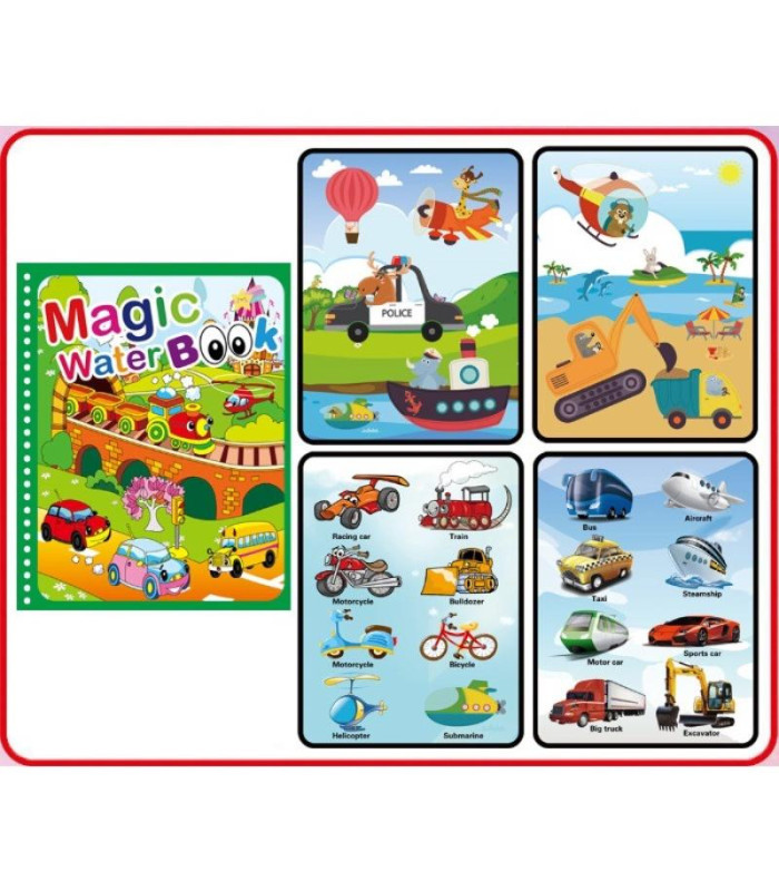 Libro magico pintado al agua con marcador