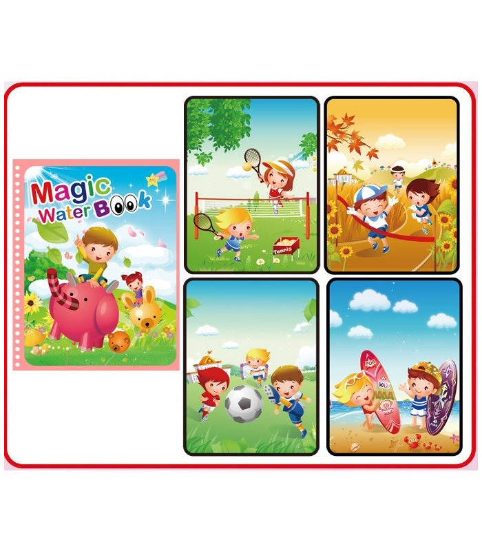 Libro magico pintado al agua con marcador