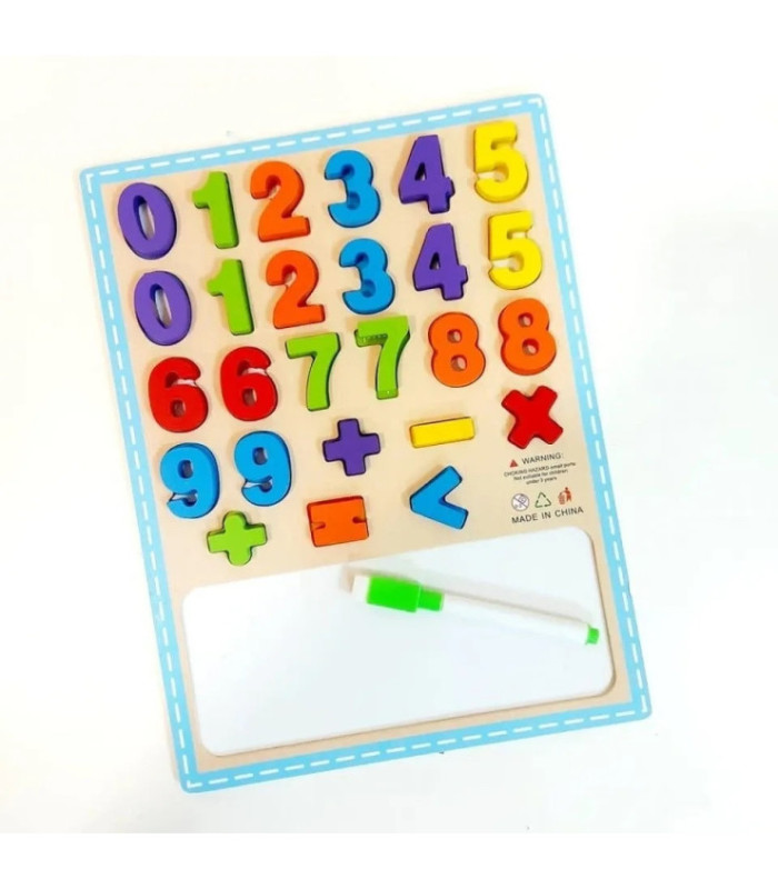 TABLERO NUMERO MAGNETICO CON MINI PIZARRA 30x22.5C