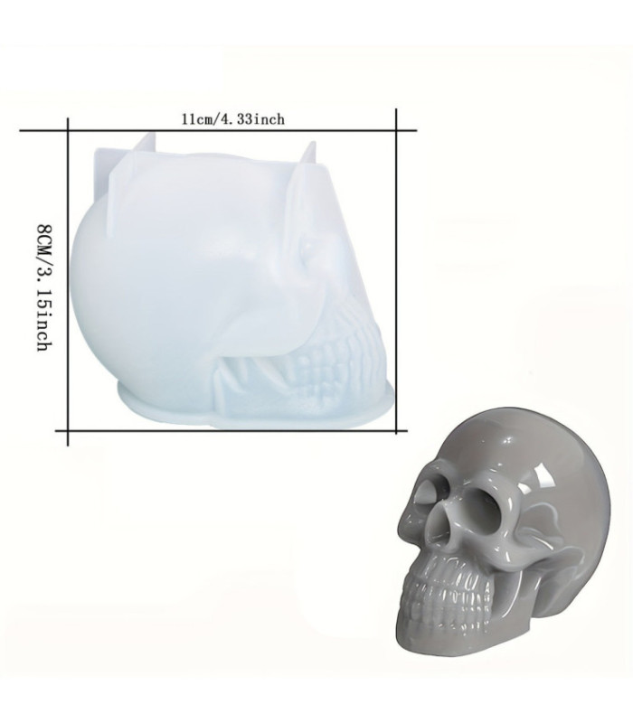 Molde de silicona calavera 11x8cm