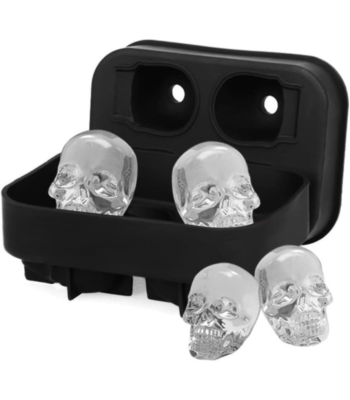 Molde de silicona para hielo calavera 11x7.5cm