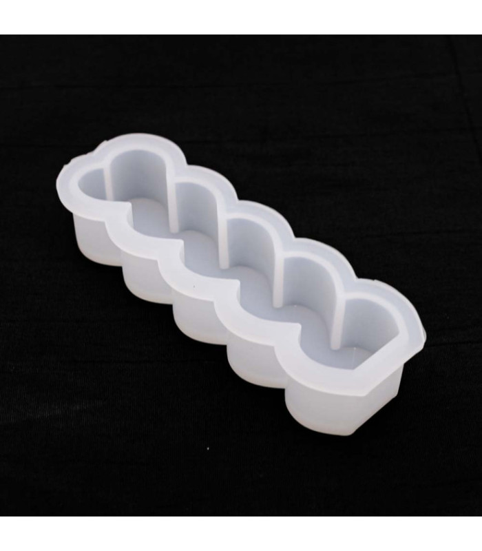 Molde de silicona 5 corazones 32x95mm