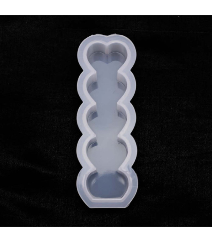 Molde de silicona 5 corazones 32x95mm