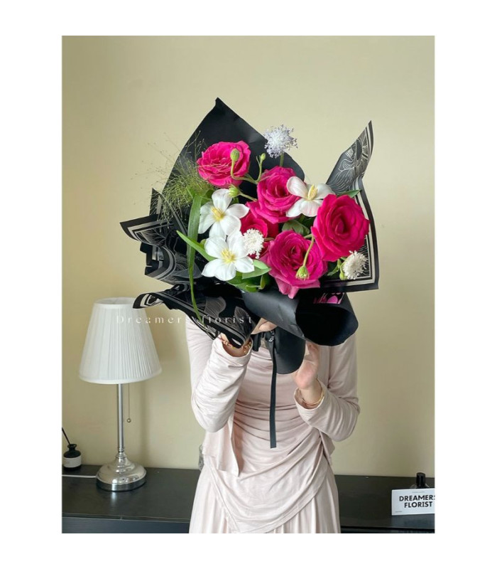 Papel coreano diseño flor 57x57cm 20 hojas