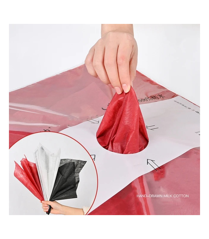 Papel coreano fibra de algodon 60x45cm 38pc