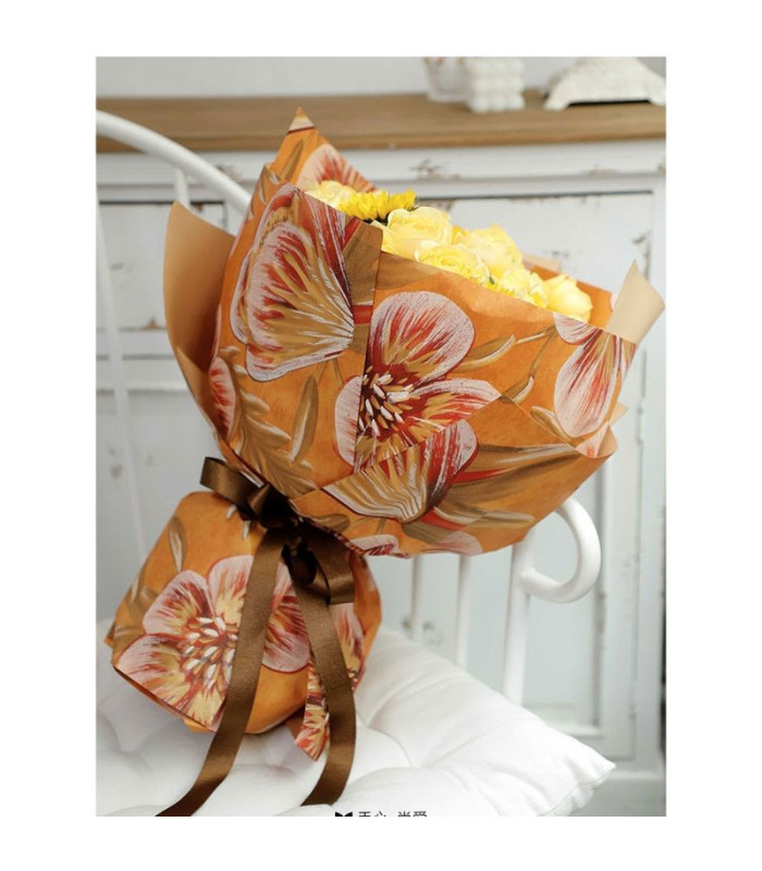 Papel coreano diseño flor 57x57cm 20 hojas