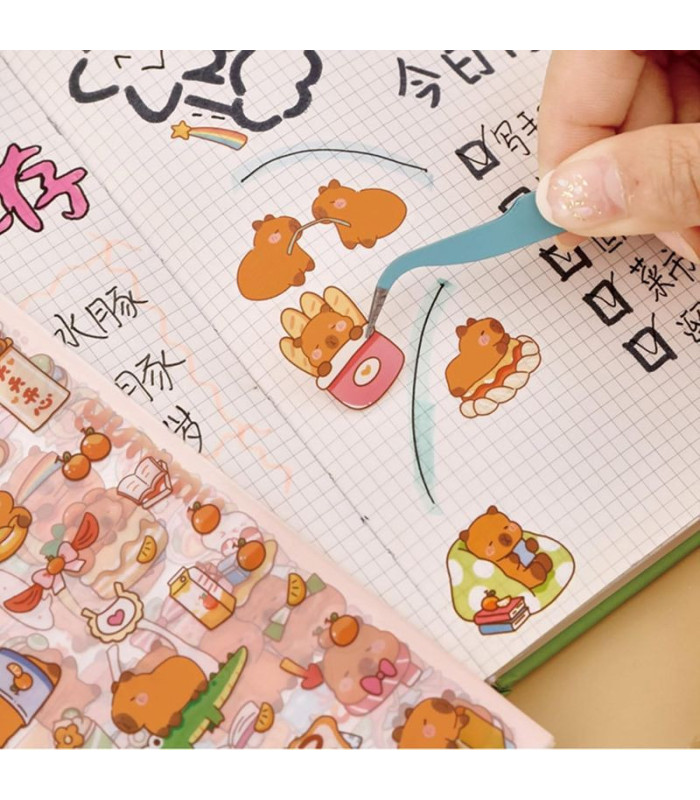 STICKER CAPYBARA 4 HOJAS SZ-427