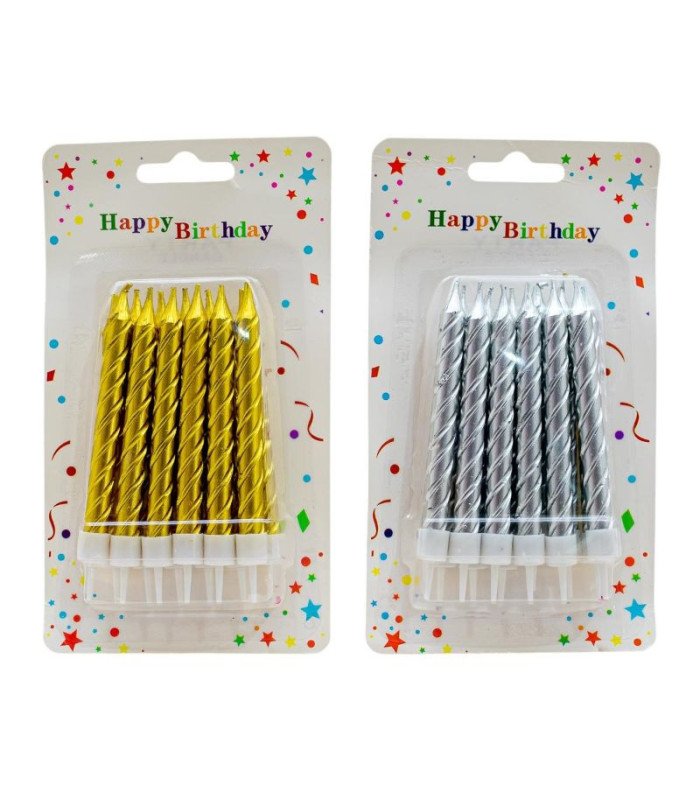 Vela torneada liso 12 piezas