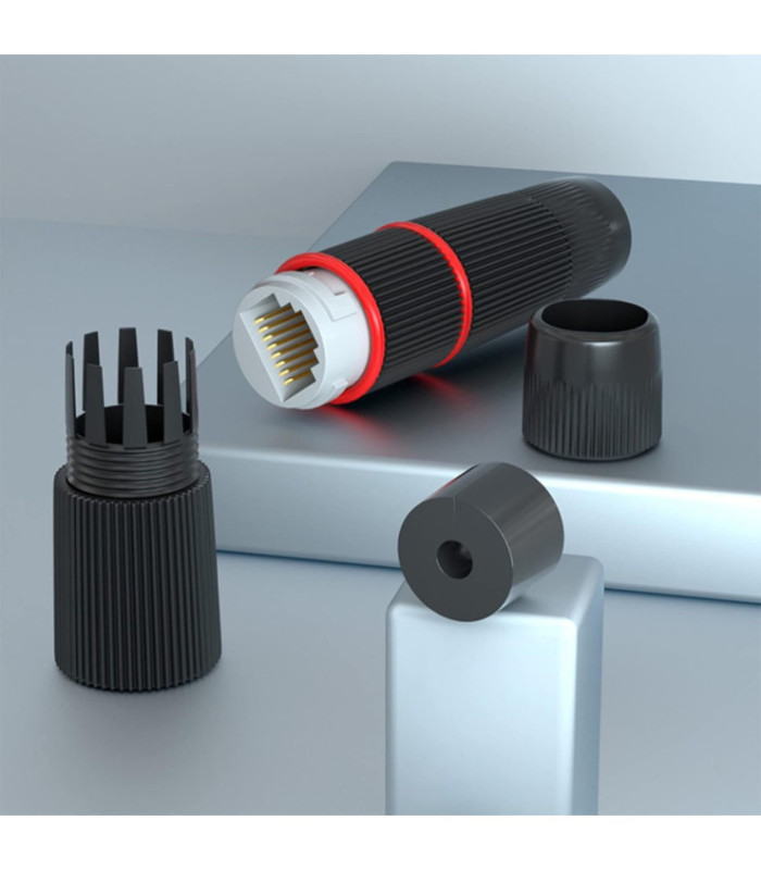 Conector extensor cable red RJ45 exterior IP67