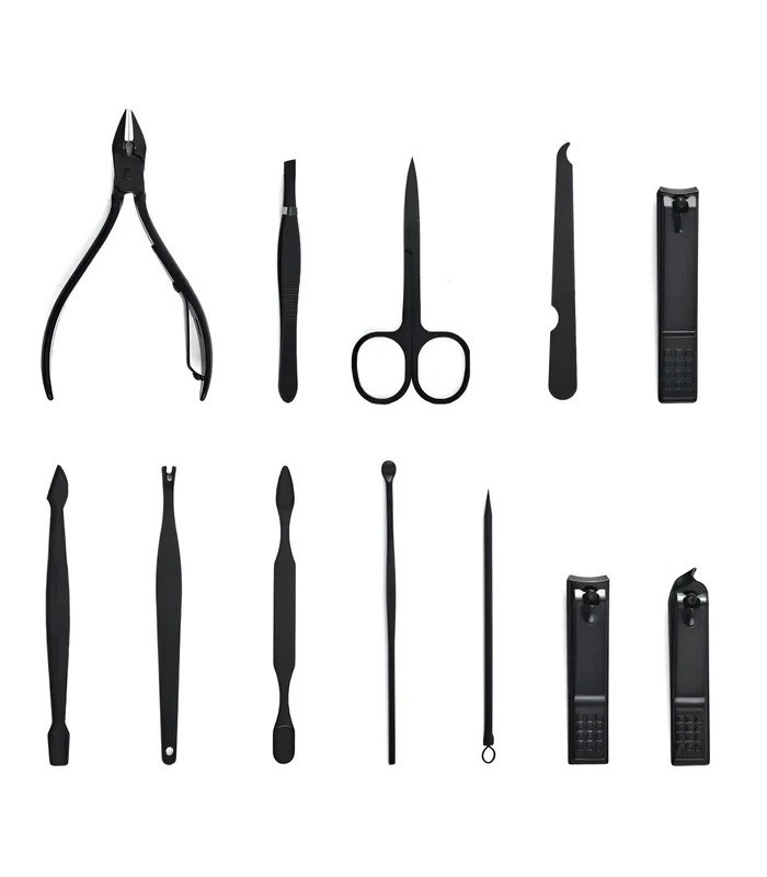 SET CON ESTUCHE PARA MANICURA 12PC