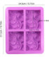 MOLDE SILICONA JABON RECTANGULAR 4 DIV 17.1x14.5CM