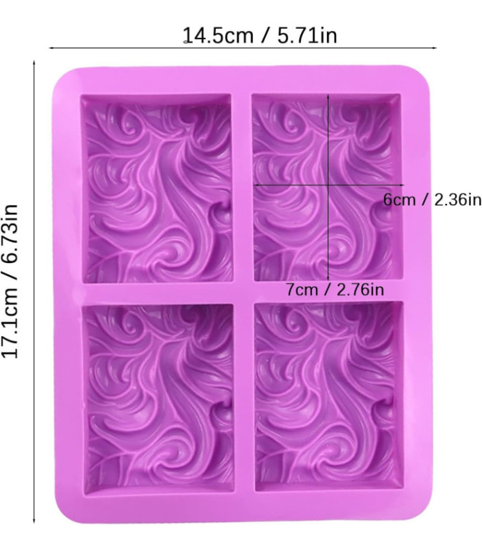 MS JABON RECTANGULAR 4 DIV 17.1x14.5CM