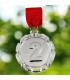 MEDALLA METALICA 6.5CM PUESTO 2 PLATA