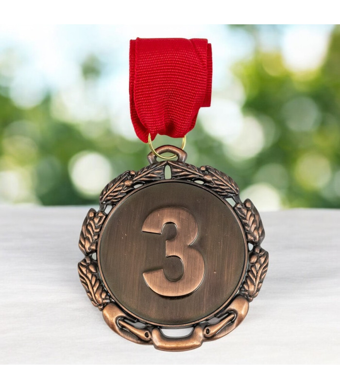 MEDALLA METALICA 6.5CM PUESTO 3 BRONCE