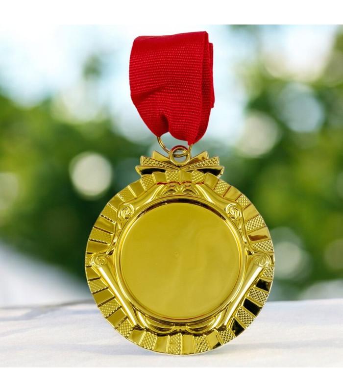 MEDALLA METALICA 6.5CM ORO