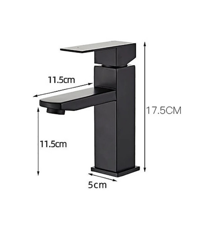 GRIFO MEZCLADOR MONOCOMANDO W-27 NEGRO TESO