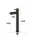 GRIFO LAVATORIO ALTO FRIOW-39-1 30CM NEGRO TESO