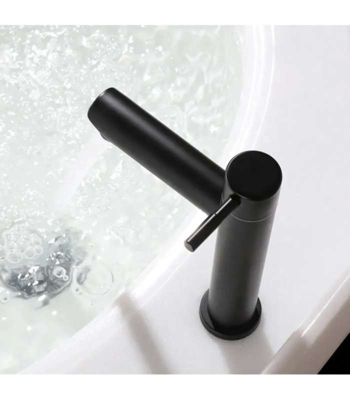 GRIFO LAVATORIO ALTO FRIOW-39-1 30CM NEGRO TESO