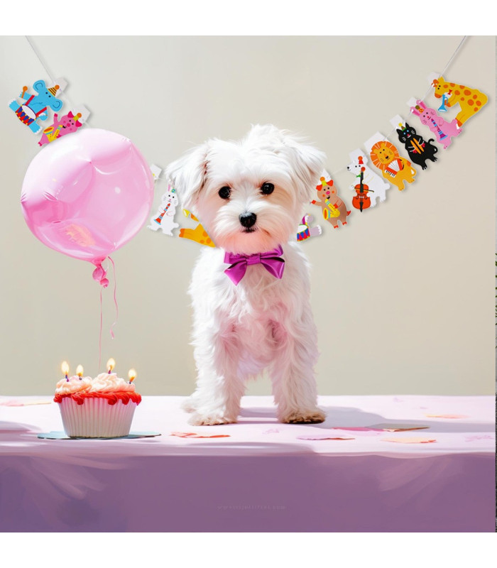 Cartel para cumpleaños forma animales 2.50m