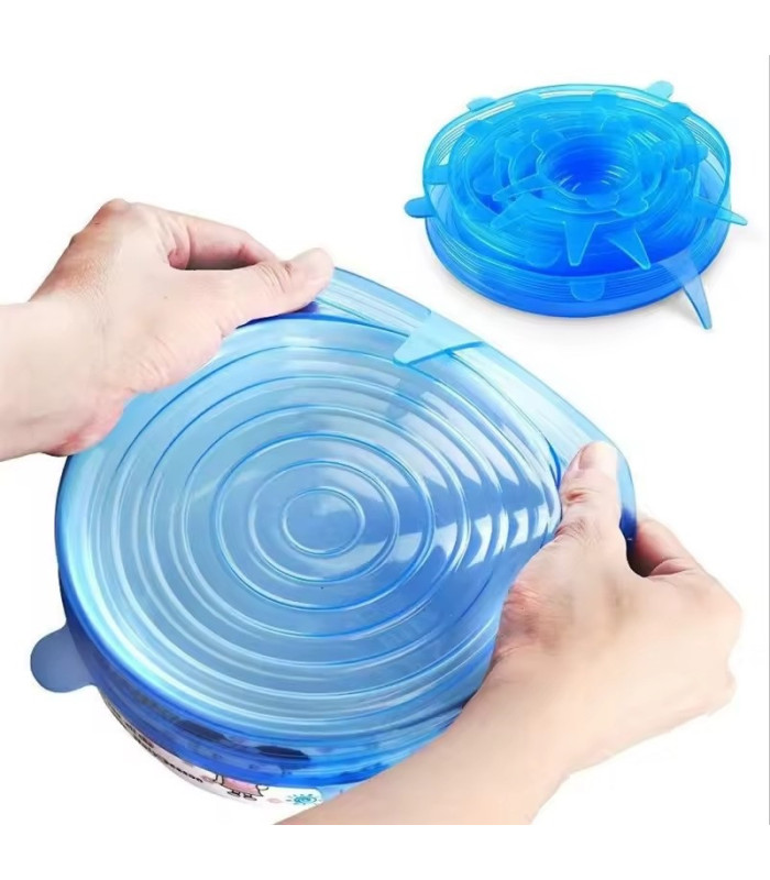 Tapas de silicona para alimentos 6pc 120g