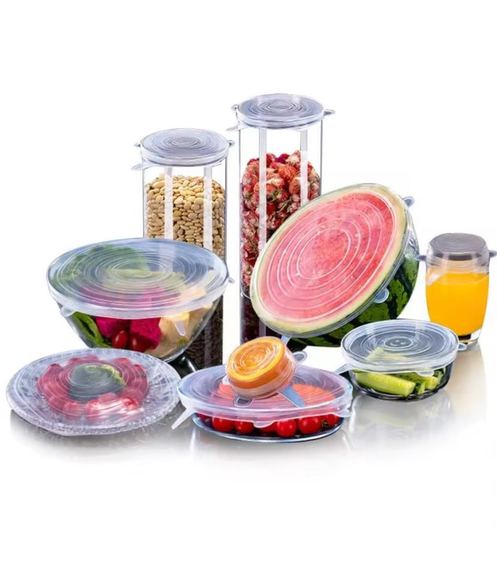 Tapas de silicona para alimentos 6pc 120g