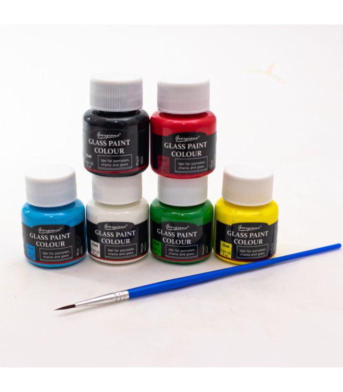 Pintura para vidrio 25ml 6 piezas