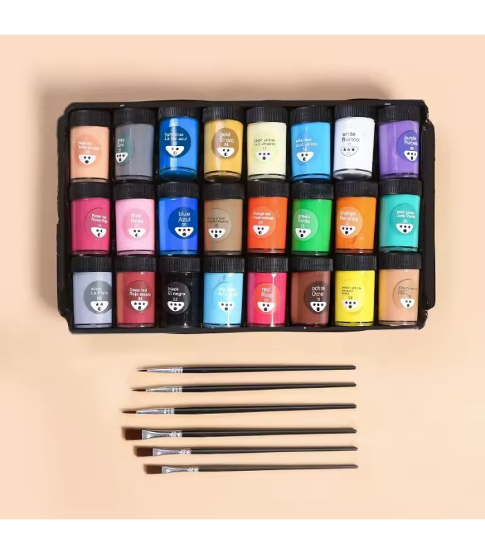 Pintura acrilica 25ml 24pc 6 pinceles GIORGIONE