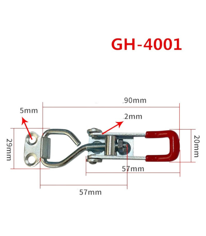 ABRAZADERA DE PALANCA AJUSTABLE 90MM GH-4001