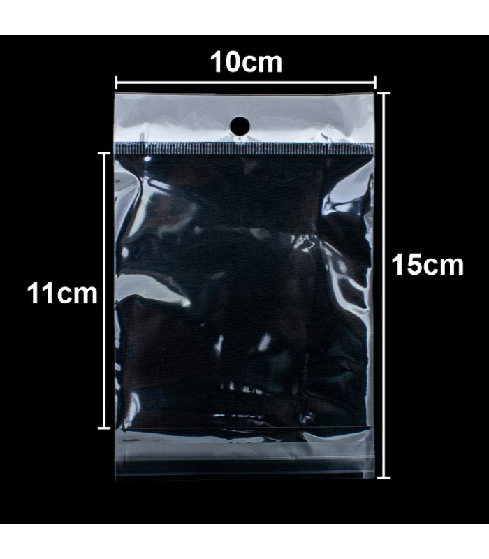 Bolsita OPP con agujero adhesivo 15x10cm 100 pieza