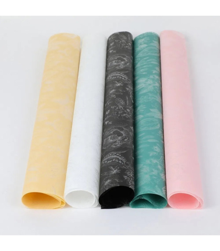 PAPEL COREANO FLORES TRANSLUCIDO 57CM 20PCS