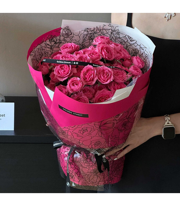 PAPEL COREANO ROSAS TRANSPARENTE 57CM 20PCS