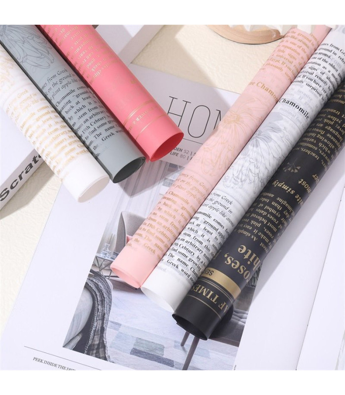 PAPEL COREANO PERIODICO VINTAGE 57CM 20PCS