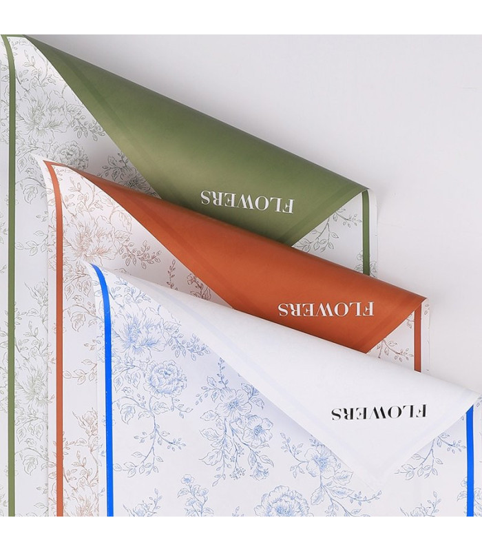 PAPEL COREANO BORDES Y FLORES 57CM 20PCS