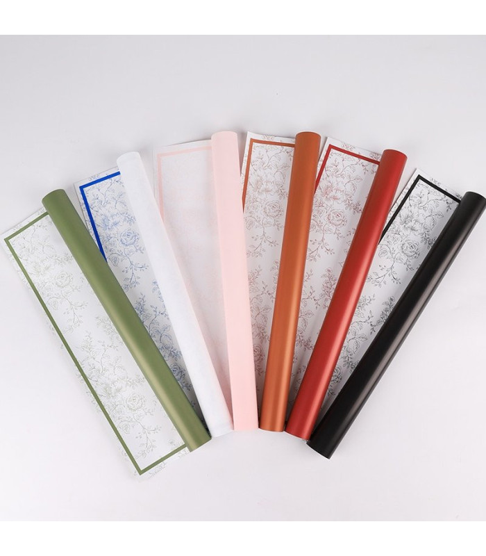 PAPEL COREANO BORDES Y FLORES 57CM 20PCS